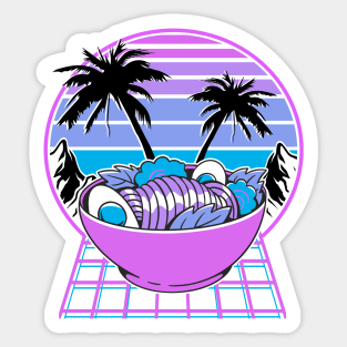 Ramen Bowl 90s Retrowave Synthwave Pastel Goth Sticker